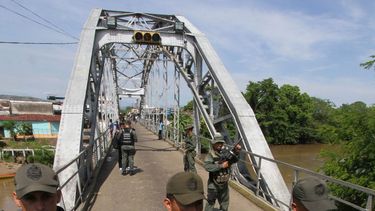 Fotografía de archivo del puente internacional Unión, en la frontera entre Colombia y Venezuela.