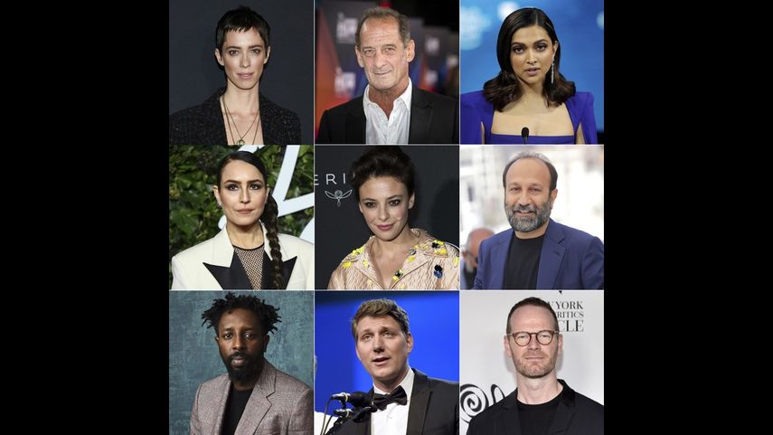 En esta combinación de fotografías los integrantes del jurado de la 75ª edición del Festival de Cine de Cannes. El actor Vincent Lindon presidirá el jurado del festival.
