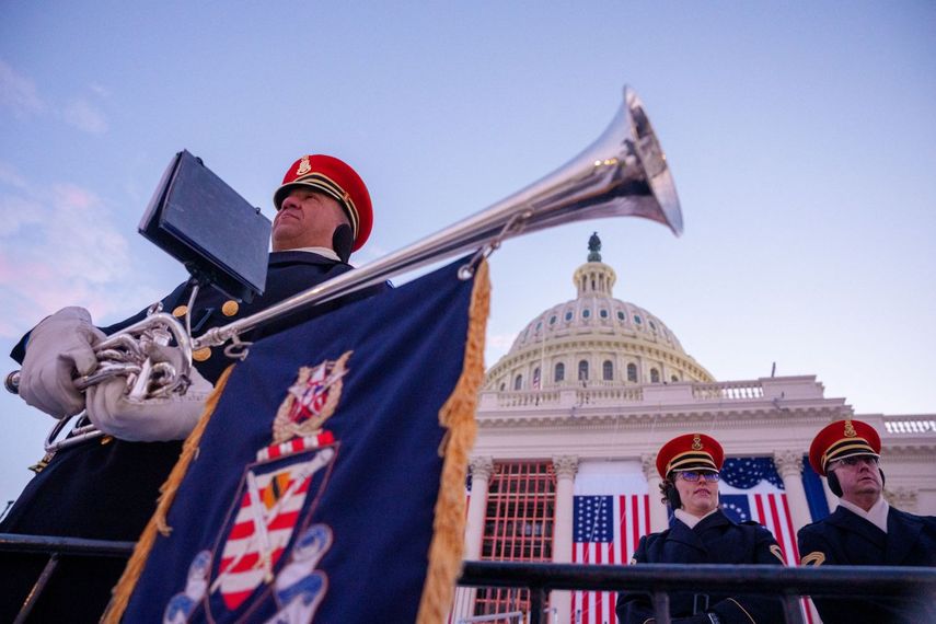 Preparativos para la ceremonia de toma de posesión del presidente electo Donald J. Trump.