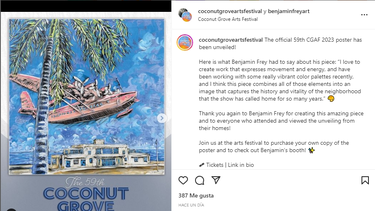 Develan el cartel oficial de la 59th edición del Coconut Grove Arts Festival.