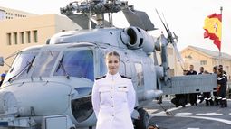 La Princesa Leonor embarca en la fragata ‘Blas de Lezo’, a 14 de junio de 2025, en Las Palmas de Gran Canaria, Gran Canaria, Islas Canarias (España).&nbsp; &nbsp;
