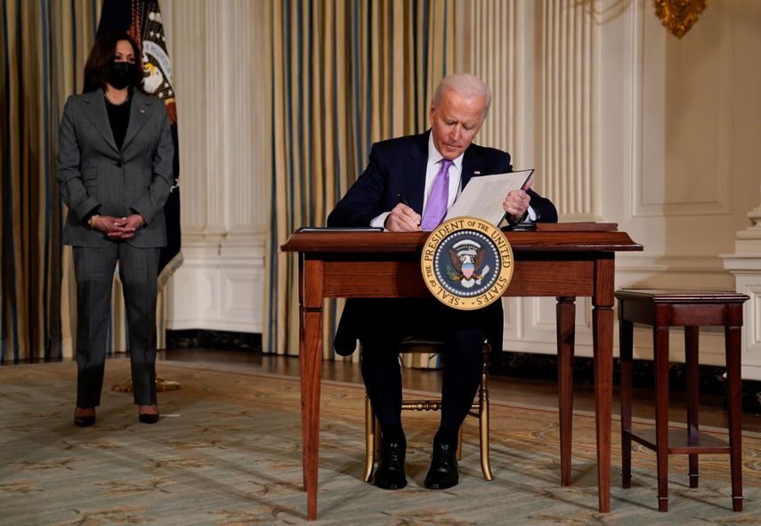 El presidente Joe Biden en la Casa Blanca en Washington el 26 de enero del 2021.