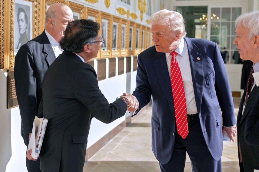 El presidente de Estados Unidos Donald J. Trump recibe a su homólogo de Colombia, Gustavo Petro.
