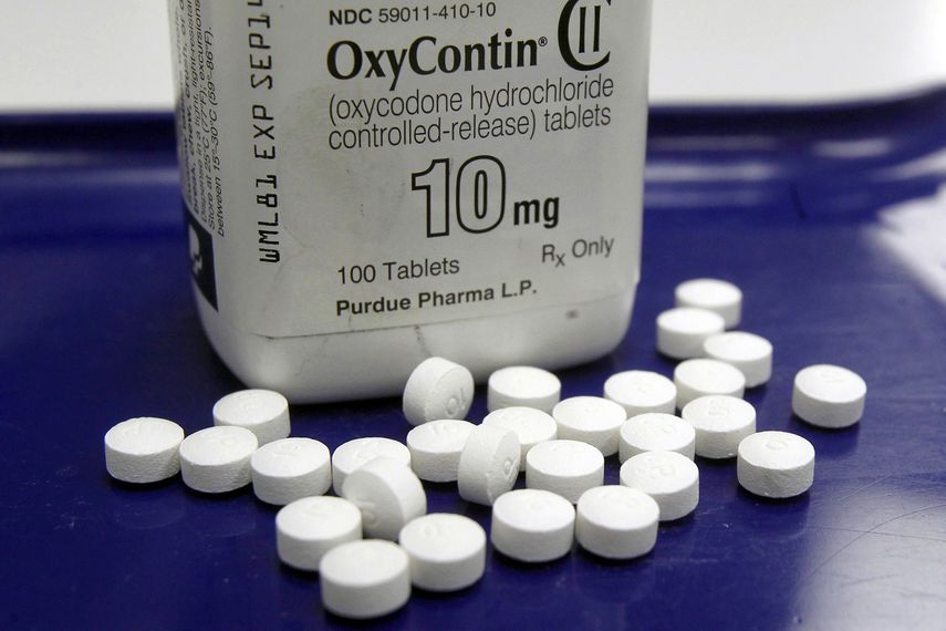 Píldoras de OxyContin en una farmacia en Montpellier, Vermont. &nbsp;
