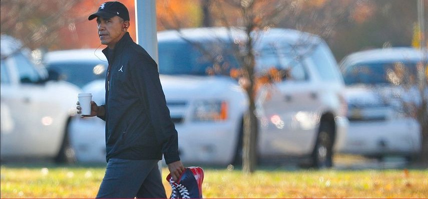 Obama ha mantenido la tradición del partido de baloncesto mañanero como ritual de las jornadas electorales presidenciales