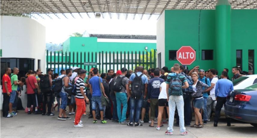 Cubanos en Tapachula.&nbsp;