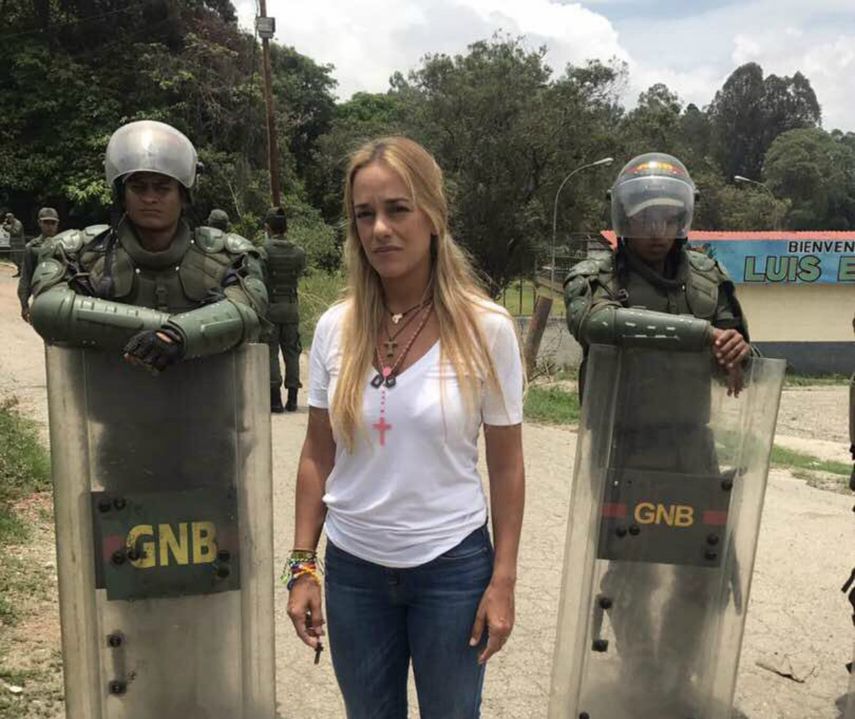 Lilian TIntori, esposa del preso político, Leopoldo López.&nbsp;