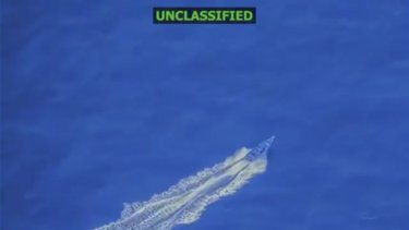 Narcolancha abatida por Estados Unidos, según un informe del Secretario de Guerra, Pete Hegseth, el 3 de octubre de 2025.&nbsp;