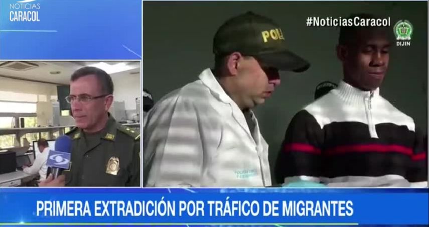 El extraditado, que medios locales identificaron como Jhoan Estiven Carreazo Asprilla, es acusado por la muerte de dos ciudadanos cubanos, dos migrantes que fueron brutalmente asesinados, dijo el jefe de la Dirección de Investigación Criminal de la Policía.