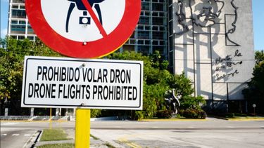 Señal de prohibición en La Habana.&nbsp;