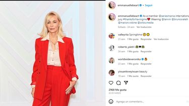 La actriz francesa Emmanuelle Beart.