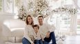 La presentadora Jessica Carrillo, junto a su esposo, Raúl Ángeles, y su hijo Matías.