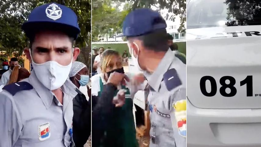 Momentos del enfrentamiento a la Policía en La Lisa, La Habana, el 2 de febrero de 2021.&nbsp;