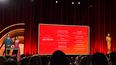 La actriz estadounidense-alemana Zazie Beetz y el actor estadounidense Jack Quaid anuncian los nominados a la 96 edición de los Premios de la Academia (Óscar) en el Teatro Samuel Goldwyn en Beverly Hills, California, el 23 de enero de 2024.