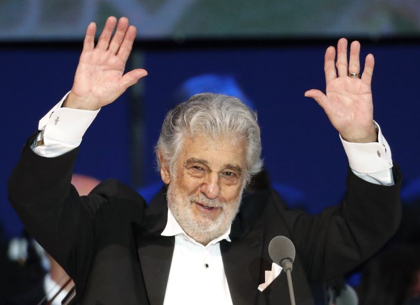 En esta foto del 28 de agosto de 2019, el tenor espa&ntilde;ol Pl&aacute;cido Domingo durante un concierto en Szeged, Hungr&iacute;a. El tenor recibir&aacute;&nbsp;un&nbsp;premio&nbsp;a la trayectoria en&nbsp;Austria&nbsp;la pr&oacute;xima semana.&nbsp;