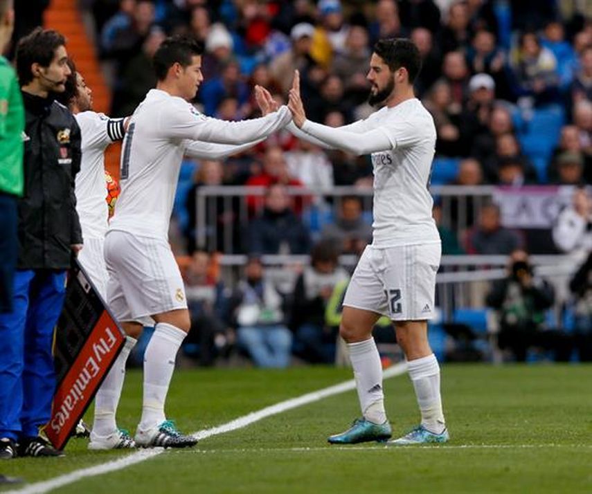 James ha iniciado dos partidos seguidos desde la banca, según Zidane, por su baja condición física. (EFE)