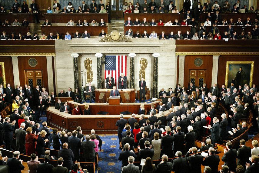 Vista parcial de la Cámara de Representantes del Congreso de EEUU.