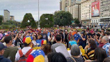 Venezolanos en Argentina se sumaron a la jornada de protestas convocada por María Corina Machado