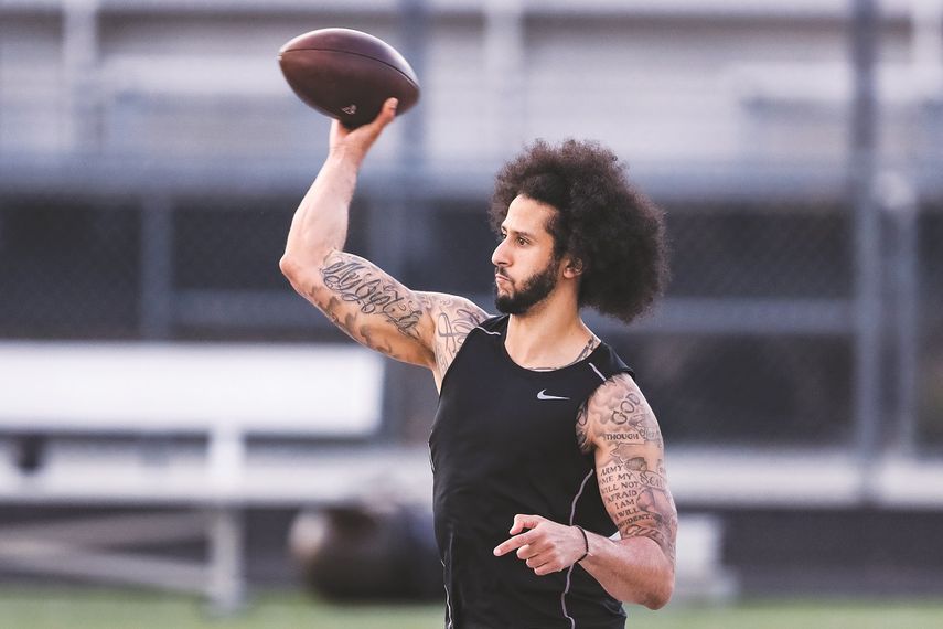 Foto del 16 de noviembre de 2019 de&nbsp;Colin Kaepernick en Riverdale, Georgia.
