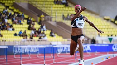 La venezolana Yulimar Rojas compite en el Triple Salto Femenino durante la Liga Diamante&nbsp;