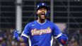 Maikel García celebra tras darle la ventaja a Venezuela en la semifinal del Clásico Mundial de Béisbol