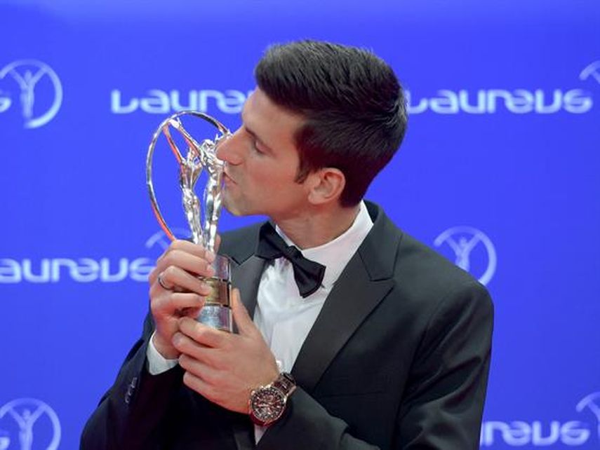 Nole añadió otro Laureus al que también se le concedió en 2012. (EFE)