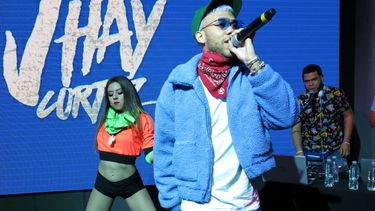 En esta fotografía de archivo del 21 de agosto de 2019 el cantante puertorriqueño Jhay Cortez durante un concierto privado en la Ciudad de México.&nbsp;