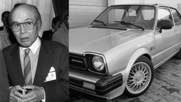 Soichiro Honda, un ingeniero y empresario japonés creador de Honda.  Soichiro Honda, un ingeniero y empresario japonés creador de Honda.