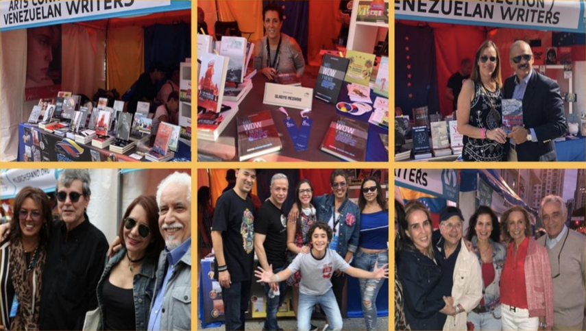 Stand de autores venezolanos en la Feria del Libro de Miami.&nbsp;