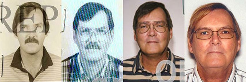 Fotos del maestro pedófilo William James Vahey, de 1986, 1995, 2004 y 2013, suministradas por el FBI. (AP Photo/FBI, File)