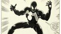 Esta imagen cortesía de Heritage Auctions muestra la página 25 del cómic Secret Wars número 8, de Marvel Comics y publicado en 1984, en el que se cuenta la historia del origen de la ahora icónica vestimenta negra de Spider-Man.