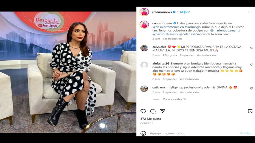 La periodista y presentadora Carolina Rosario.