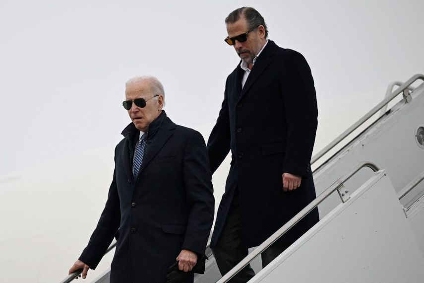 El presidente de Estados Unidos Joe Biden y su hijo, Hunter Biden.