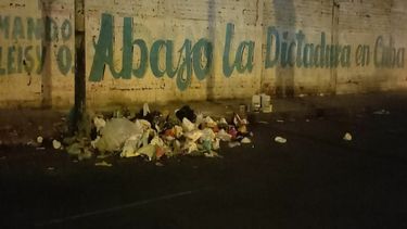 Un letrero en una de las calles de la capital de Perú.