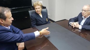 Exmandatarios del grupo IDEA Jorge Tuto Quiroga, Mireya Moscoso y Miguel Angel Rodríguez