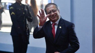 El presidente de Colombia, Gustavo Petro durante su viaje a Panamá.
