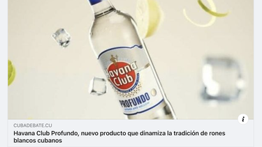 Una botella del nuevo ron Profundo, lanzado por Havana Club.&nbsp;