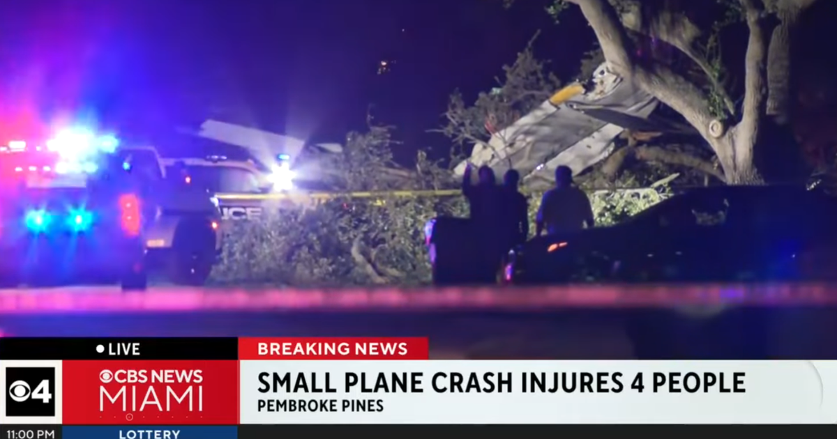 Cae avioneta en vecindario del sur de la Florida con saldo de cuatro heridos