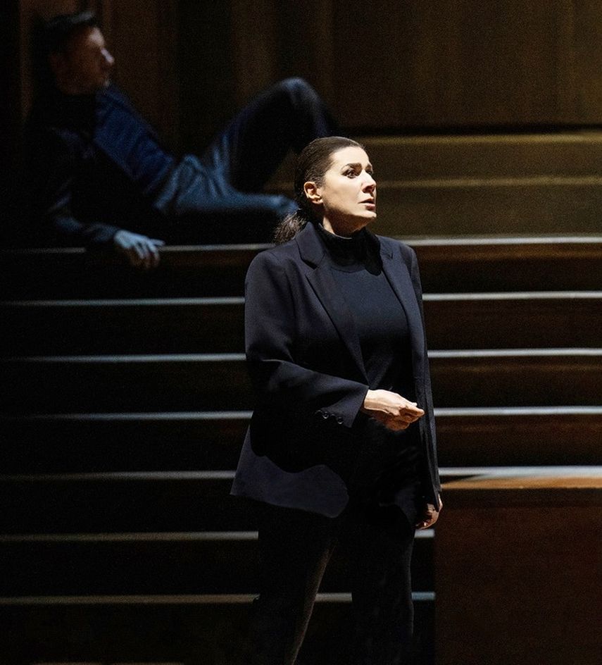 La mezzosoprano Cecilia Bartoli como Orfeo en un ensayo de la producción de la ópera de Christof Loy de Orfeo ed Eurydice de Gluck en el Festival de Salzburgo en una imagen proporcionada por el festival.