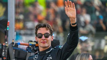 El piloto británico de Mercedes, George Russell, previo a la celebración del Gran Premio de Abu Dabi, el 8 de diciembre de 2024.