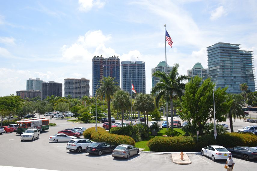 Vista parcial de una zona residencial de Miami.