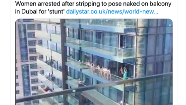 Fotos tomadas desde un apartamento cercano captaron a varias mujeres desnudas en un edificio en Dubai.&nbsp;