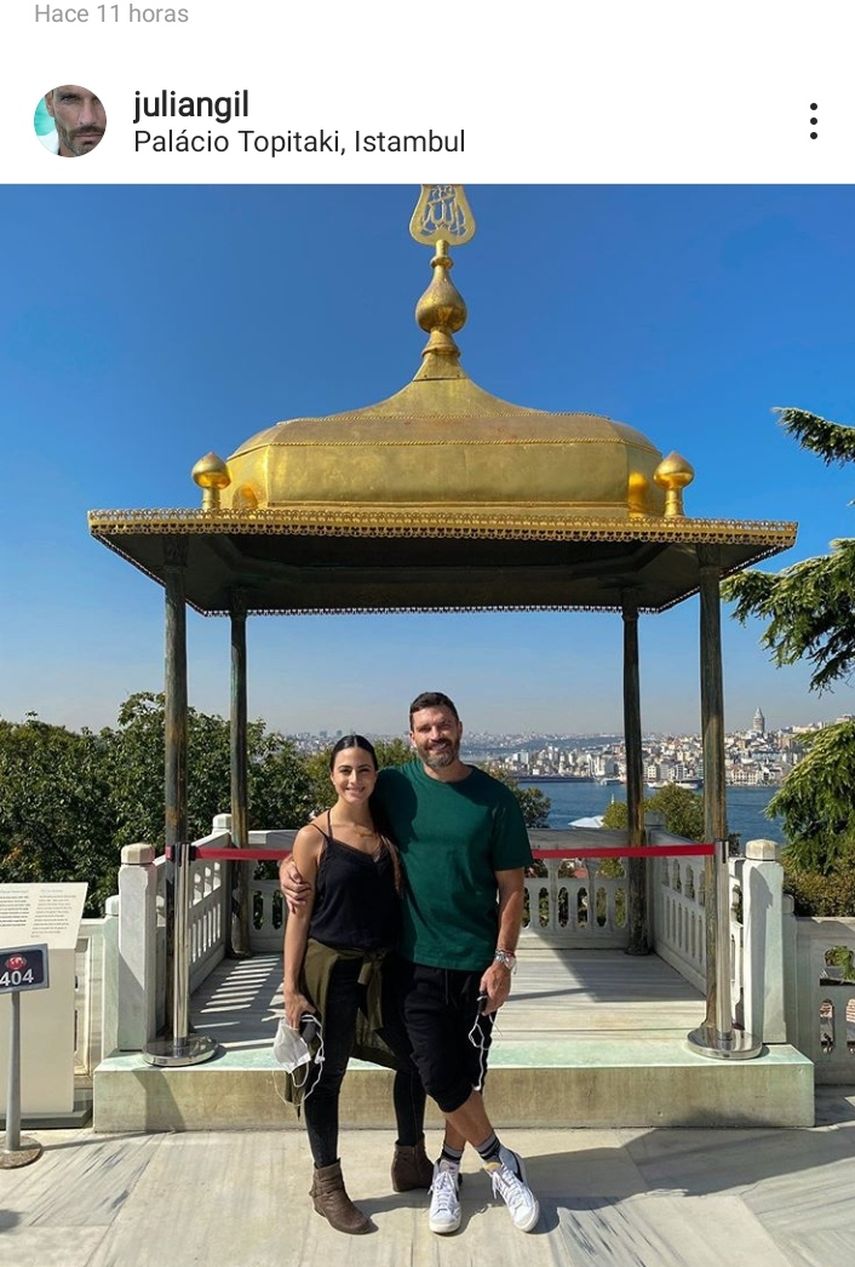 Julián Gil y su pareja, Valeria Marín, desde Turquía.&nbsp;