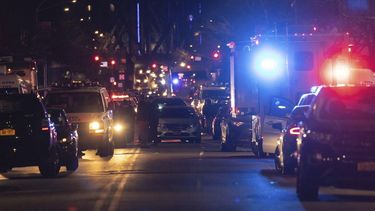 La presencia policial cerca del lugar de un tiroteo en Harlem, en la ciudad de Nueva York, el 21 de enero del 2022.&nbsp;