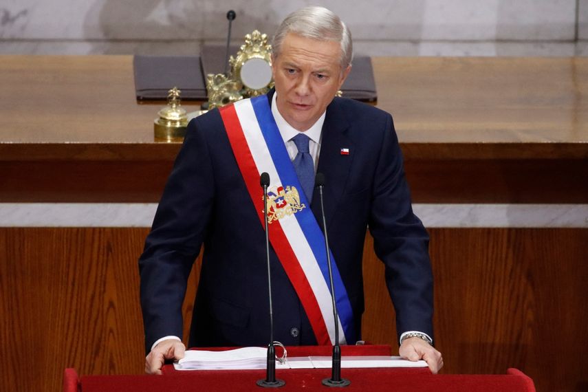 El presidente de Chile, José Antonio Kast, pronuncia su discurso sobre el estado de la nación en Valparaíso, Chile, el 1 de junio de 2026