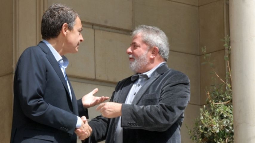 José Luis Rodríguez Zapatero, y el expresidente de Brasil Luiz Inácio Lula da Silva