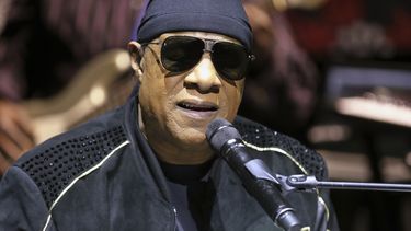 En esta foto del 27 de noviembre de 2018, Stevie Wonder canta en vivo durante una conferencia de prensa sobre el concierto ben&eacute;fico anual House Full of Toys en Los Angeles.&nbsp;