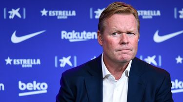 Ronald Koeman durante su presentaci&oacute;n como entrenador del Barcelona