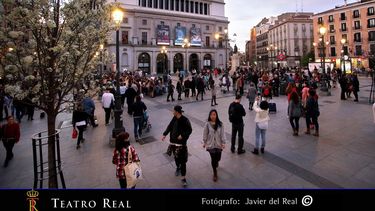 Fachada del Teatro Real de la plaza de Ópera. Gira Authetic Flamenco se presenta en varias ciudades de EEUU.