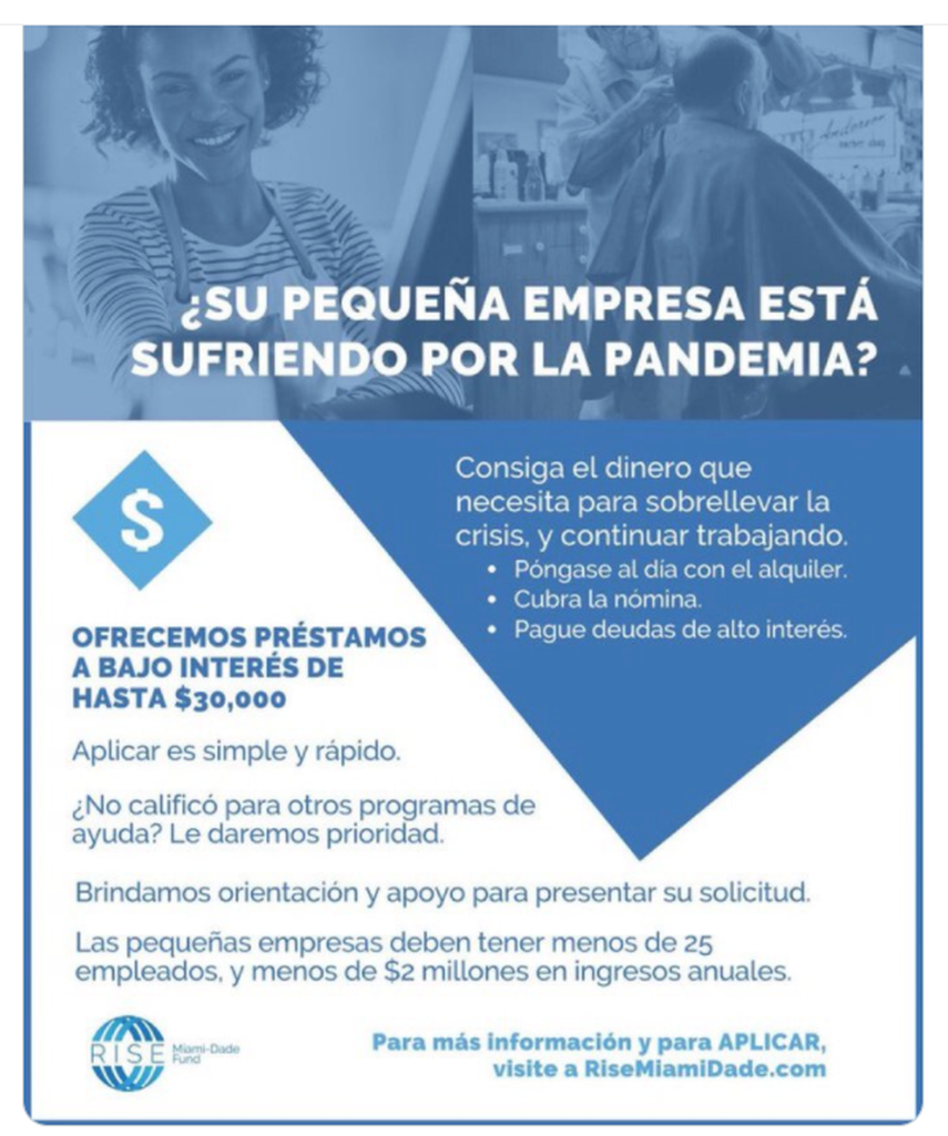 Rise Miami-Dade, fondo de ayuda al pequeño empresario.&nbsp;